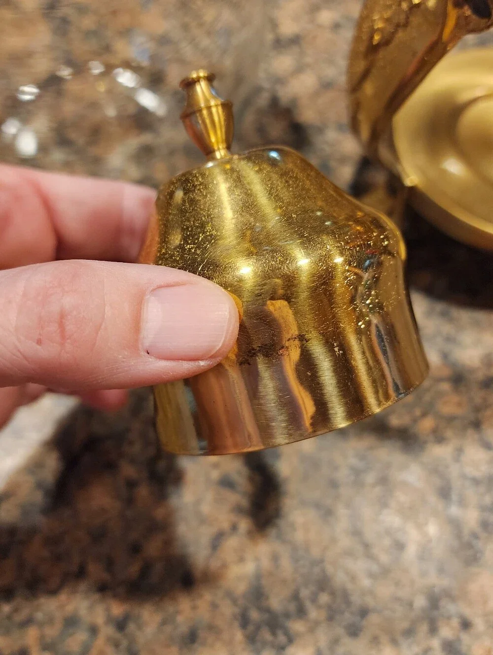 Princess House Glass/Brass Coffee Warmer